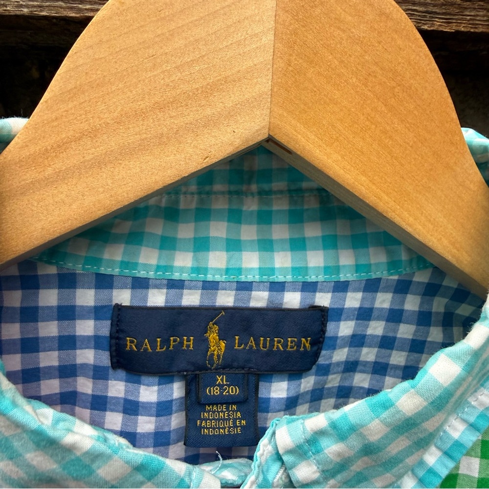 Ralph Lauren Boys Multicolor Gingham Button Down Shirt - Picture 4 of 4